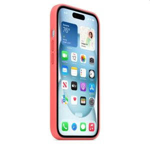 Husă din silicon Apple iPhone 15 cu MagSafe - Guava