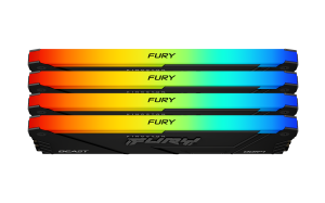 Memorie Kingston FURY Beast Black RGB 64GB(4x16GB) DDR4 3200MHz CL16 2Rx8 KF432C16BB12AK4/64