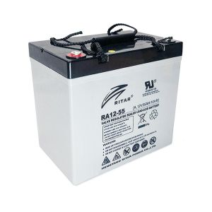 Baterie plumb AGM Deep cycle RITAR (DC12-55), 12V, 55Ah, 229 / 138 /211 mm F15/M6 / F11/M6 RITAR, Pentru sisteme solare