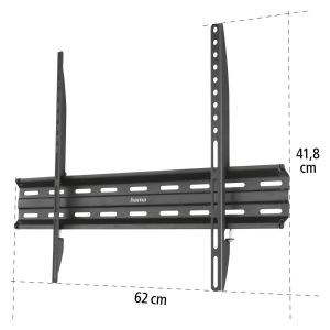 Suport TV de perete, FIX, negru, 600x400, 190 cm (75")