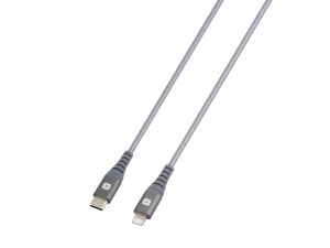 Cablu Skross, USB-C - Lightning, Impletitura metalica, 2,0 m, Gri
