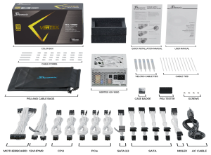 Unitate de alimentare SEASONIC VERTEX GX-1000 1000W alb, 80+ Gold PCIe 5.0, complet modular