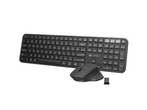 Set Natec Tastatură 2 în 1 Octopus + Mouse Dispoziție SUA fără fir Bluetooth + USB 2,4 GHz