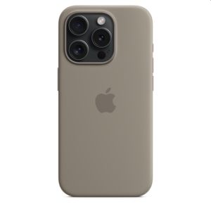 Husa Husa din silicon Apple iPhone 15 Pro cu MagSafe - Argila