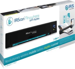 Scaner portabil pe două fețe IRIS IRIScan Anywhere 6 Wifi Duplex, A4, USB-C, negru