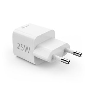 Mini încărcător rapid HAMA "Eco", USB-C (PD) / Qualcomm® 3.0, 25 W, alb