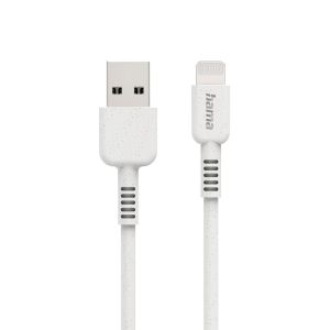 Cablu de încărcare HAMA "Eco", USB-A - Lightning, 1 m, alb