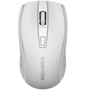 CANYON MW-7, mouse wireless 2.4Ghz, 6 butoane, DPI 800/1200/1600, cu 1 baterie AA, dimensiune 110*60*37mm, 58g, alb