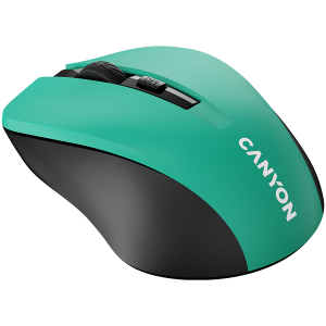 Mouse optic fără fir CANYON MW-1 2,4 GHz cu 4 butoane, DPI 800/1200/1600, Verde, 103,5*69,5*35 mm, 0,06 kg