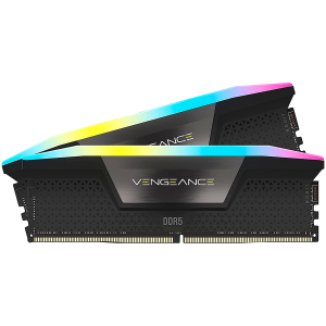Corsair DDR5, 6400MT/s 32GB 2x16GB DIMM, Unbuffered, 32-40-40-84, Std PMIC, XMP 3.0, Heatspreader VENGEANCE RGB DDR5 Black, LED RGB, 1.4V, EAN:084000660202