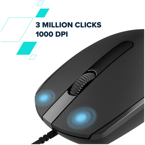 Mouse optic cu fir Canyon cu 3 butoane, DPI 1000, cu cablu USB 1.5M, lavanda de munte, 65*115*40mm, 0.1kg