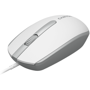 Mouse optic cu fir Canyon cu 3 butoane, DPI 1000, cu cablu USB 1.5M, alb gri, 65*115*40mm, 0.1kg
