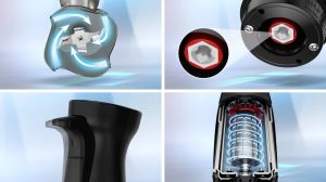Blender Bosch MSM6M821, SER6, Blender, ErgoMaster, 1200 W, QuattroBlade System Pro, Blender inclus, ceașcă de măsurare, Tocător și tel din oțel inoxidabil, oțel inoxidabil