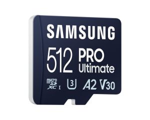 Memorie Samsung 512 GB micro SD Card PRO Ultimate cu cititor USB, UHS-I, citire 200 MB/s - scriere 130 MB/s, U3, V30, A2