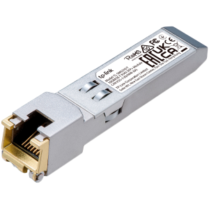 10GBASE-T RJ45 SFP+ ModuleSPEC: 10Gbps RJ45 Copper Transceiver, Plug and Play with SFP+ Slot, Support DDM (Temperature and Voltage), Up to 30 m Distance (Cat6a orabove)