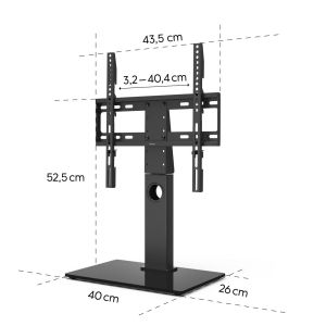 Suport TV HAMA, pivotant, reglabil pe înălțime, de la 140 cm (55") la 30kg