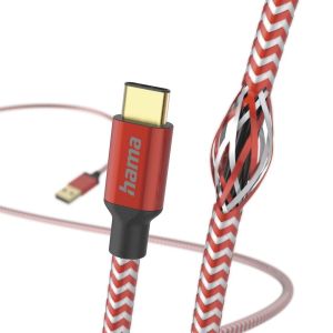 Cablu de încărcare „Reflectorizant” USB-C - USB-A 1.5 mroșu