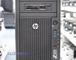 Stație de lucru HP Z420, Intel Xeon Quad-Core E5, 16 GB UDIMM DDR3, 500 GB SATA, turn, grad A