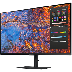 Monitor LED Samsung LS32B800PXPXEN HRM S80PB, 32" UHD FLAT 16:9 (3840x2160) IPS 60Hz, 350 cd/㎡, 1000:1, HDR600, 5ms, 178/178, xUS 1xB031, 178/178, 1xUSC31 ), 3 .5 mufă, înclinare/pivotare/pivotare/reglare înălțime, VESA 100x100,3Y