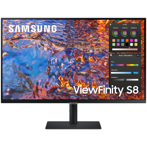 Monitor LED Samsung LS32B800PXPXEN HRM S80PB, 32" UHD FLAT 16:9 (3840x2160) IPS 60Hz, 350 cd/㎡, 1000:1, HDR600, 5ms, 178/178, xUS 1xB031, 178/178, 1xUSC31 ), 3 .5 mufă, înclinare/pivotare/pivotare/reglare înălțime, VESA 100x100,3Y