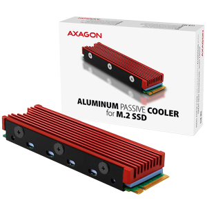 AXAGON CLR-M2 pasiv - SSD M.2, SSD de 80 mm, corp ALU, plăcuțe termice din silicon