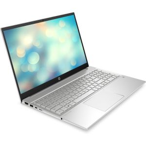 Laptop HP Pavilion 15-eh3030nu Argintiu natural, Ryzen 5-7530U (2Ghz, până la 4,5Ghz/16MB/6C), 15,6" FHD IPS AG, 16GB 3200MHz 2DIMM, 512GB PCIe SSD, WiFi 6 BT Kb2x2. 3C Batt, DOS gratuit
