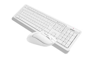 Set tastatură și mouse A4TECH Fstyler FG1012, Wireless, Alb