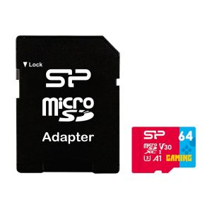 Card de memorie Silicon Power Superior Gaming 64GB, microSDHC/SDXC, Clasa 10, A1, V30, UHS-I U3, Adaptor SD