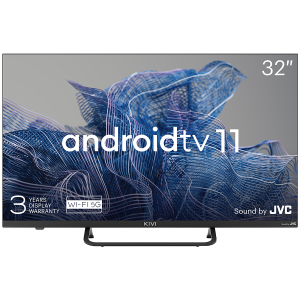 32 inchi, FHD, Android TV 11, negru, 1920x1080, 60 Hz, sunet JVC, 2x8W, 27 kWh/1000h , BT5.1, porturi HDMI 3, 24 luni