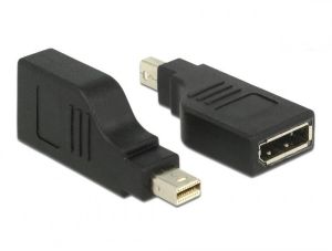 Adaptor Delock, mini DisplayPort 1.2 tată - DisplayPort mamă, 4K, 90°, negru