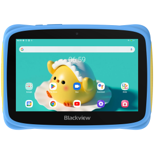 Blackview Tab 3 Kids, Albastru, HD de 7 inchi 1024*600, 7731E Quad-core 1,3GHz, Față 0,3MP; Cameră spate de 2 MP, 2 GB/32 GB, baterie de 3280 mAh, Doke 3.0 Go (Android 13), versiune WiFi, 802.11 b/g/n (2,4 GHz), Bluetooth