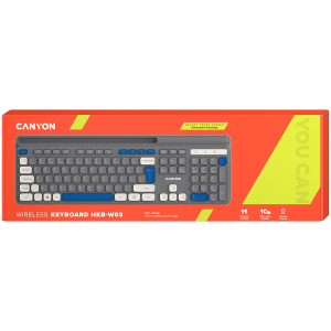 Tastatură CANYON HKB-W03 AAA fără fir gri