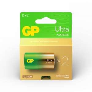 GP Alkaline battery ULTRA LR20 / 2 pcs. pack / 1.5V GP GP-BA-13AU21-SB2