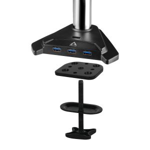 Stand Arctic pentru două monitoare Monitor dublu cu montare pe birou 4xUSB3.0 - Z2 Pro - Gen 3