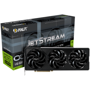 Palit RTX 4070Ti Super JetStream OC 16GB GDDR6X, 256 biți, 1x HDMI 2.1a, 3x DP 1.4a, 3 ventilatoare, 1x conector de alimentare cu 16 pini, PSU recomandat 750W,