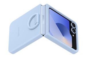 Husa Husa din silicon Samsung Galaxy Flip6 cu inel albastru