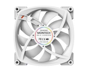 Ventilator Montech RX120 PWM, Ventilator REVERSE, 120 mm, ARGB, Alb