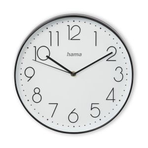 Hama "Elegance" Wall Clock, diameter 30 cm, quiet, black/white