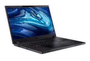 Laptop Acer Travelmate TMP215-54-76M5, Core i7 1255U, (up to 4.70Ghz, 12MB), 15.6" FHD AG IPS, 16GB DDR4, 512GB NVMe SSD, HDD upgrade kit, Intel UMA, HD camera with shutter, TPM 2.0, Micro SD card reader, FPR, Wi-Fi 6AX, BT 5.0, KB, Linux, Black+AOPEN QH1