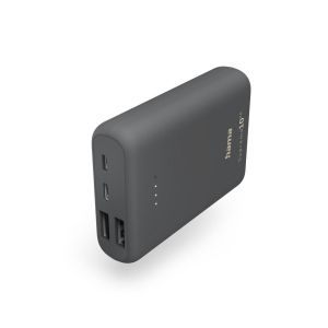 Hama "Supreme 10HD" Power Pack, 10000 mAh, 3 Outputs: 1 x USB-C, 2 x USB-A, grey