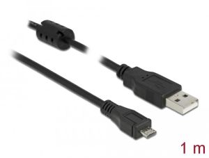 Delock USB 2.0 Cable Type-A male to USB 2.0 Micro-B male 1 m black