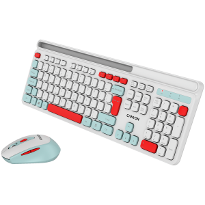 CANYON HSET-W5 Tastatură+Mouse AAA+AA Alb fără fir