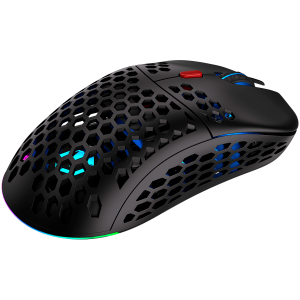 Mouse de gaming wireless Endorfy LIX Plus, senzor optic de jocuri PIXART PAW3370, 19000 DPI, design ușor 69G, comutatoare KAILH GM 8.0, cablu Paracord de 1,6 m, patine PTFE, lumini ARGB, 2 ani garanție