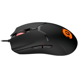 CANYON Carver GM-116, mouse cu fir pentru jocuri cu 6 taste, senzor A603EP, DPI până la 3600, acoperire din cauciuc pe panou, comutator Huano 1 milion, cablu PVC de 1,65 M, material ABS. dimensiune: 130*69*38mm, greutate: 105g, negru