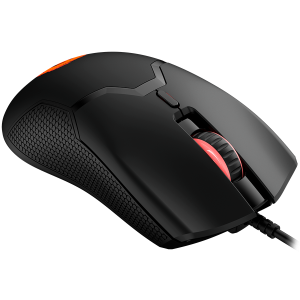 CANYON Carver GM-116, mouse cu fir pentru jocuri cu 6 taste, senzor A603EP, DPI până la 3600, acoperire din cauciuc pe panou, comutator Huano 1 milion, cablu PVC de 1,65 M, material ABS. dimensiune: 130*69*38mm, greutate: 105g, negru