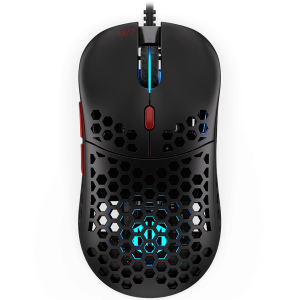 Mouse de gaming Endorfy LIX Plus, Senzor optic de jocuri PIXART PAW3370, 19000DPI, Design ușor 59G, Comutatoare KAILH GM 8.0, Cablu Paracord 1,8M, Patine PTFE, Lumini ARGB, 2 ani garanție