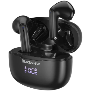 Blackview AirBuds 7, baterie 35mAh, baterie cutie de încărcare 470mAh, Bluetooth 5.3, negru