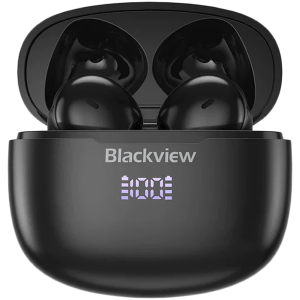 Blackview AirBuds 7, baterie 35mAh, baterie cutie de încărcare 470mAh, Bluetooth 5.3, negru