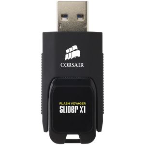 Corsair Flash Voyager Slider X1 USB 3.0 64 GB, design fără capac, citire 130 MB, Plug and Play, EAN:0843591056991