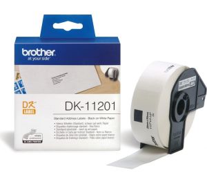 BROTHER P-Touch DK-11201 etichetă de adresă standard tăiată cu matriță 29x90mm 400 de etichete